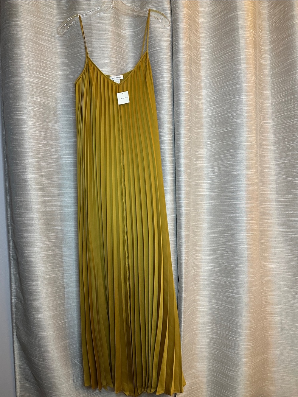 NWT Club Monaco Strappy Pleated Maxi Dress - Marigold